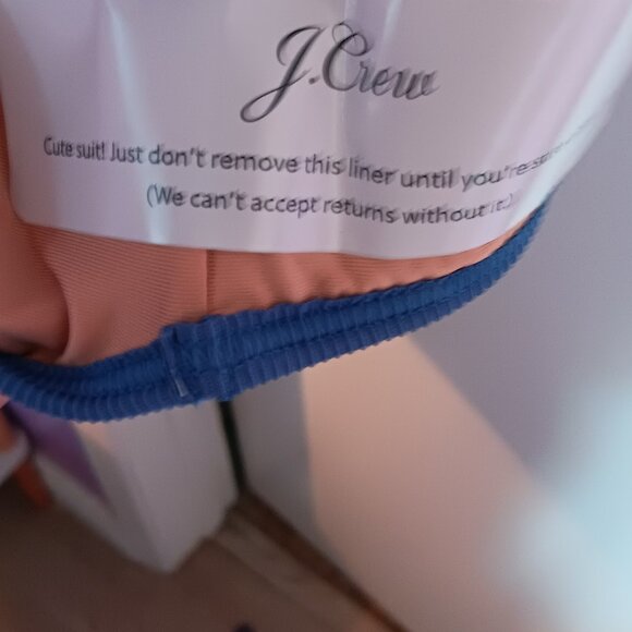 J Crew Women's Ribbed One Strap One Piece Blue Size 20 Swimsuit NWT - Picture 6 of 6